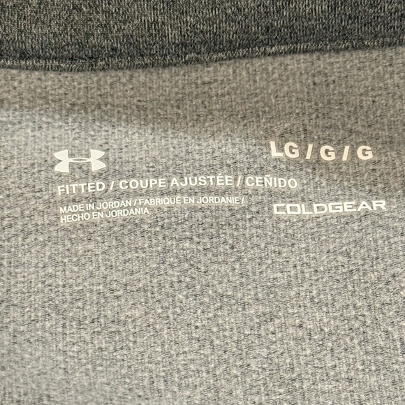 Under Armour Women's UA ColdGear 1/4 Zip Gray Baselayer Shirt Large - Picture 8 of 12